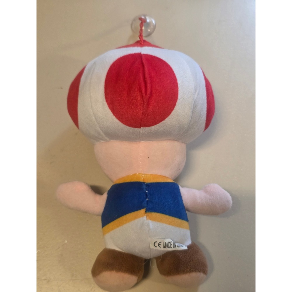 Super Mario Bros Toad Plush 9 Inch Stuffed Toy Nintendo Red White Mushroom Cap - Picture 2 of 3